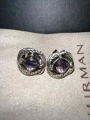 David Yurman Infinity Earrings With Amethyst • $59.99