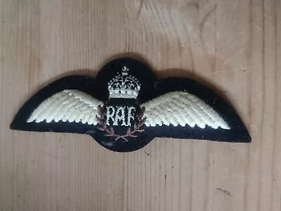 Vintage Cloth Badge RAF Royal Air Force Pilot Wings Padded Mess Dress Wings 12cm • £60