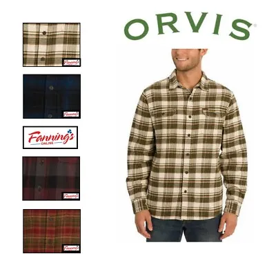 Orvis Men's Big Bear Heavy Weight Flannel Shirt | B35 • $27.95