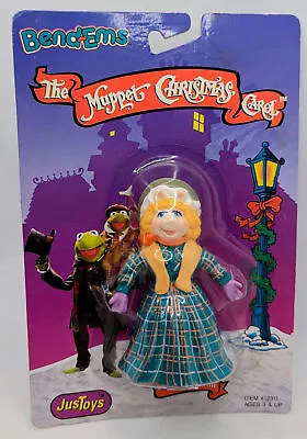 1992 JusToys Muppet Christmas Carol Miss Piggy As Emily Cratchit Bend-Ems • $45