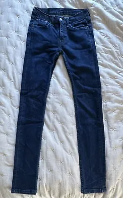 Levi 519 Jeans Skinny Stretch Jeans Blue Size W29 L32 Vgc All Clean & Tidy • £10