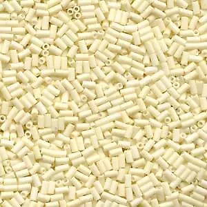 Matte Cream Miyuki Bugle Beads 3mm (#1) (BGL1-92021-TB) • $11.99