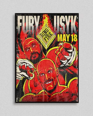 Tyson Fury Vs Oleksandr Usyk May 18 2024 Boxing Fight Wall Decor Poster Unframe • $14.99