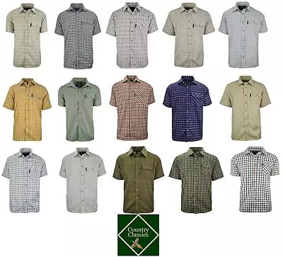 Country Classics Short Sleeved Mens Traditional Check Shirts Farming Work S-5XL • £16.99