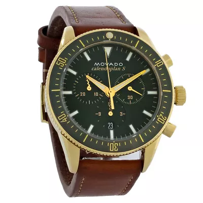 Movado Heritage Calendoplan Mens Chronograph Quartz Watch 3650062 • $577
