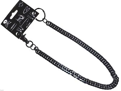 NEW Black Link Biker Trucker Punk Keychain Jean Wallet Chain 20   Long • $14.98