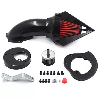 Gloss Black Diamond Air Cleaner Intake Kit For Honda VTX1300 VTX 1300 1986-2012 • $88.12