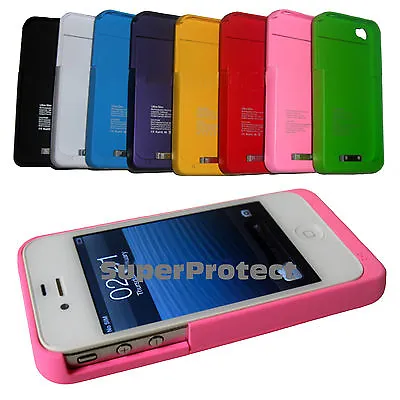 Power Bank Charger Case For IPhone 4/4s  External Battery Power Pack Cover • £3.95