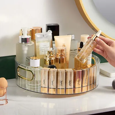 Rotating Makeup Organiser Cosmetic Storage Box Perfume Display Stand Fruit Tray • £8.95