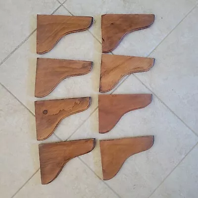Wood Shelf Brackets - Reclaimed / Salvaged Wood Shelf Brackets - Lot Of 8 • $12.99