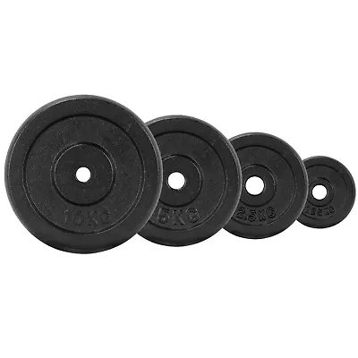 XN8 Standard Weight Plates 5-20KG Cast Iron Set Bumper 1  Barbell Training Disc • £23.99