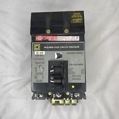 Square D FH36050 50 Amp 3 Pole 3 Phase 600V I-Line Molded Case Circuit Breaker • $184.99