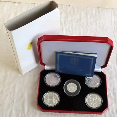 2007 FALKLAND ISLANDS 25th ANNIVERSARY OF LIBERATION 5 COIN SILVER PROOF SET • £499.95