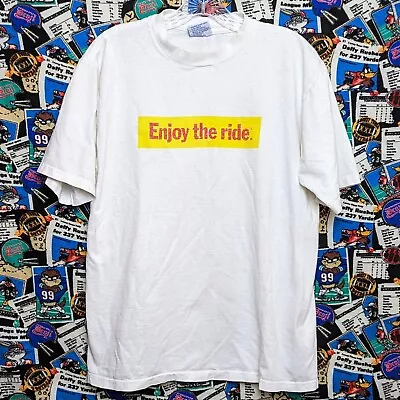 VTG 1997 Nissan Enjoy The Ride Leukemia Busch Gardens Single Stitch Shirt Large • $44.99