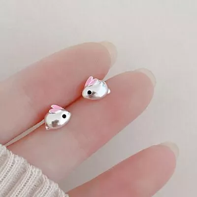 925 Sterling Silver Cute Rabbit Stud Earrings Jewellery Women Girls Gift UK • £3.49