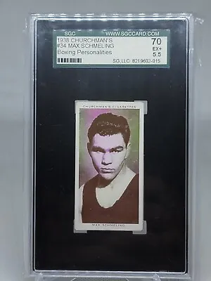 1938 Churchman's Cigarettes Boxing Personalities #34 Max Schmeling SGC 5.5 EX+ • $40