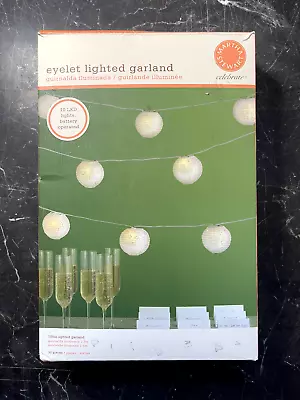 Martha Stewart Eyelet Lighted Garland-NEW • $19.99