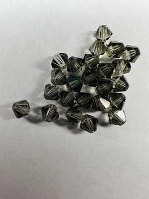 $4.50 • Buy Swarovski 5328 4mm Black Diamond Bicones #24 Beads