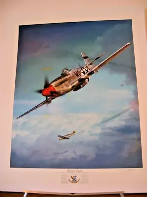 Debden Eagles P-51 Mustang John Shaw Signed Aviation Art + Bonus • $99.95