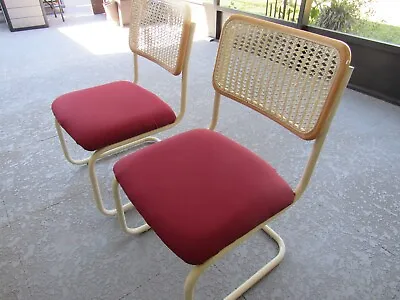 Vintage Mid Century Modern Marcel Breuer Cesca Style Chairs • $100