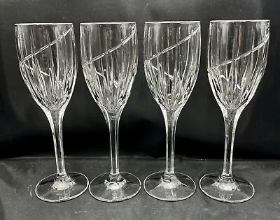 Mikasa ~ Uptown ~ Beautiful Crystal Wine Goblets ~ Set Of 4 Wine Glasses • $37.90