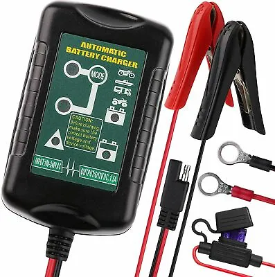 $19.65 • Buy 6V 12V Automatic Battery Charger Maintainer Trickle Float For Motorcycle Car ATV