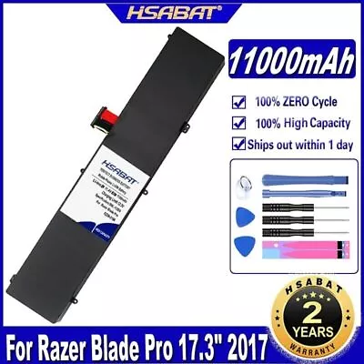 HSABAT RZ09-0166 F1 11000mAh Laptop Battery For Razer Blade Pro 17.3  2017 RZ09 • $222.93