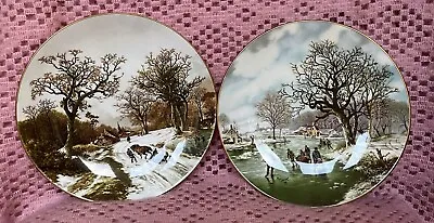 COALPORT WINTER LANDSCAPES Christmas Day & Home For Christmas Bone China Plates • £8