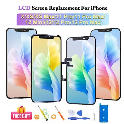 For Apple IPhone 11 12 13 Pro Mini X XR XS Max LCD Screen Replacement OLED Touch • £11.42