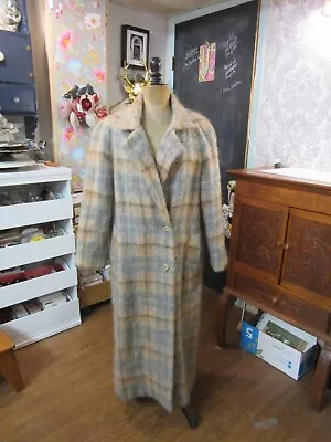 Vintage Mohair Dale Dressin Harlin Long Warm Button Up Coat Lining Pockets SZ 9 • $124