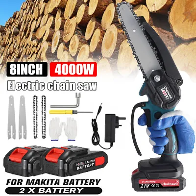 8/6  For Makita Mini Cordless Chainsaw Electric One-Hand Saw Wood Cutter Battery • £30.59