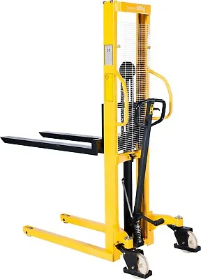 500kg Manual High Lift Hand Hydraulic Pallet Stacker Truck Forklift Move 1600mm • £880.34