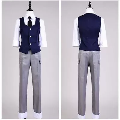 Men's Suit Cos Shiota Nagisa Cosplay Costume （shirt/tie/pant/Vest）School Uniform • $56