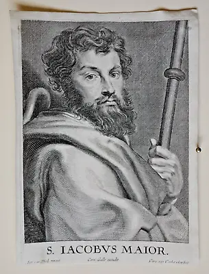 S. IACOBUS MAIOR - Cornelis Van Caukercken (Engraver) After Anthony Van Dyck • $75