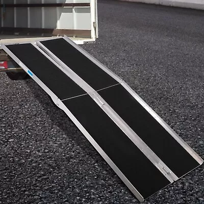 VILOBOS 7ft Wheelchair Ramp Aluminum Anti-Slip Handicap Mobility Scooter Steps • $279.99