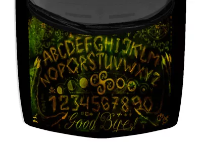 $121 • Buy Grunge Ouija Board Spiritual Truck Hood Wrap Vinyl Car Graphic Decal Deep Yellow