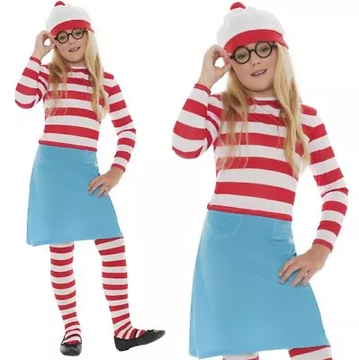 £22.99 • Buy Childrens Fancy Dress Where's Wally Wenda Costume Wally Outfit By Smiffys