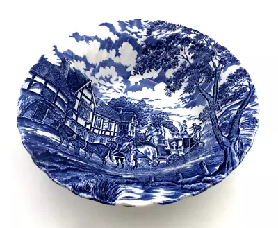 Myott Royal Mail Staffordshire Ironstone Blue Ware Vegetable Serving Bowl • $19.99