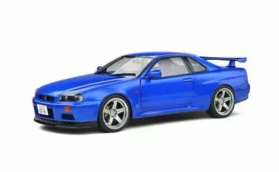 Solido 1999 Nissan Skyline GT-R (R34) Bayside Blue Metallic 1:18 • $69.99