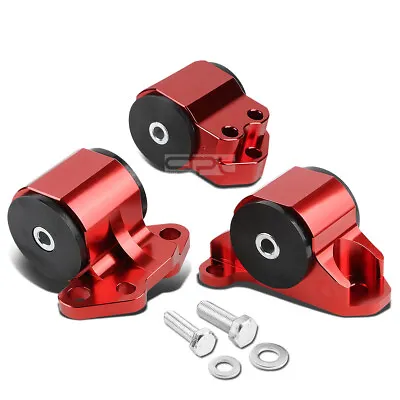 Red Aluminum 3-bolt Engine Motor Mount Kit For Eg/eh/dc B/d D15/d16 B16/b18 Swap • $99.98