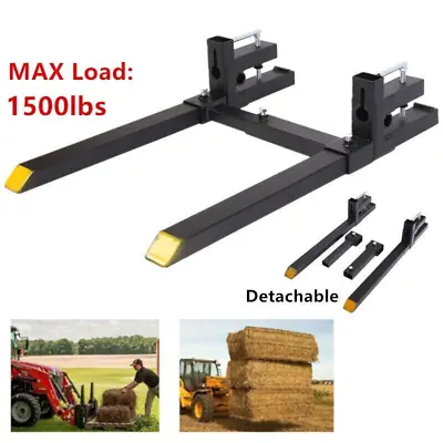 43'' Clamp On Pallet Forks For Tractor Loader Bucket Skid Steer 1500lbs 1 Pair • £83.99