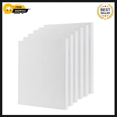 6 Pack 100%cotton 30 X 40cm Blank Plain Stretched Painting Art Acrylic Canvas • £14.49