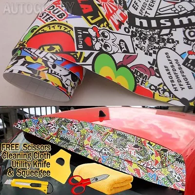 JDM Illest Stickerbomb Graffiti Cartoon Vinyl Film Wrap Sticker Air Bubble Free • $99.79