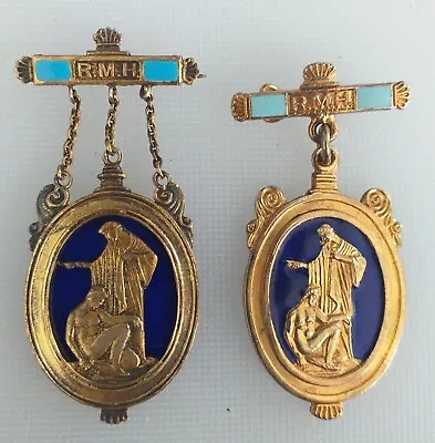 Hospital Badge RMH X2 Royal Masonic Hospital School Of Nursing London 1 Silver • £30