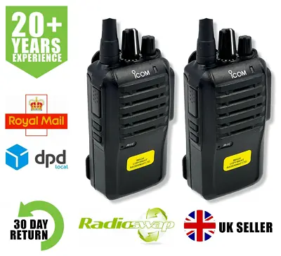 Icom Ic-f4002 Uhf 4 Watt Business Walkie-talkie Two Way Radios X 2 • £129.95