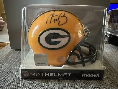Aaron Rodgers Autographed Mini Helmet COA • $500