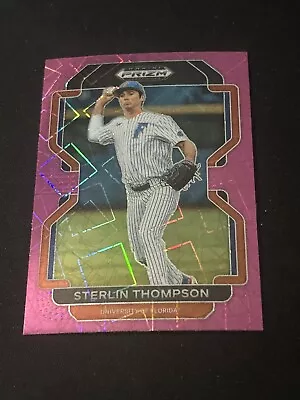 2022 Prizm Draft Picks Baseball Sterlin Thompson Pink Velocity PDP31 ROCKIES UFA • $1