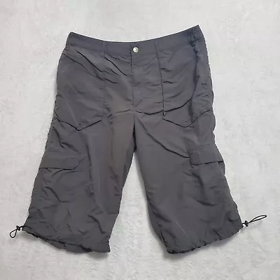 Sahalie 100% Nylon Capri Shorts Men's 32 Gray Cargo Hiking Outdoor Flat Front • $14.99