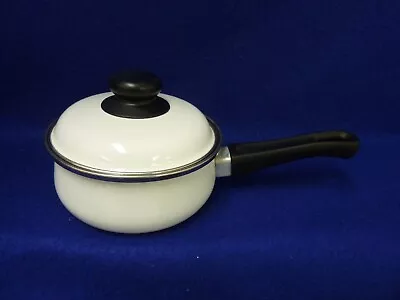 Megaware 1quart 9.l Ceramic Sauce Pan Creme White With Lid Gas Or Electric • $19.99