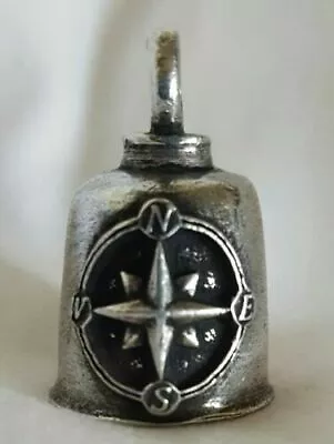 Compass Motorcycle Guardian Angel Good Luck Gremlin Bell Made In USA • $14.91